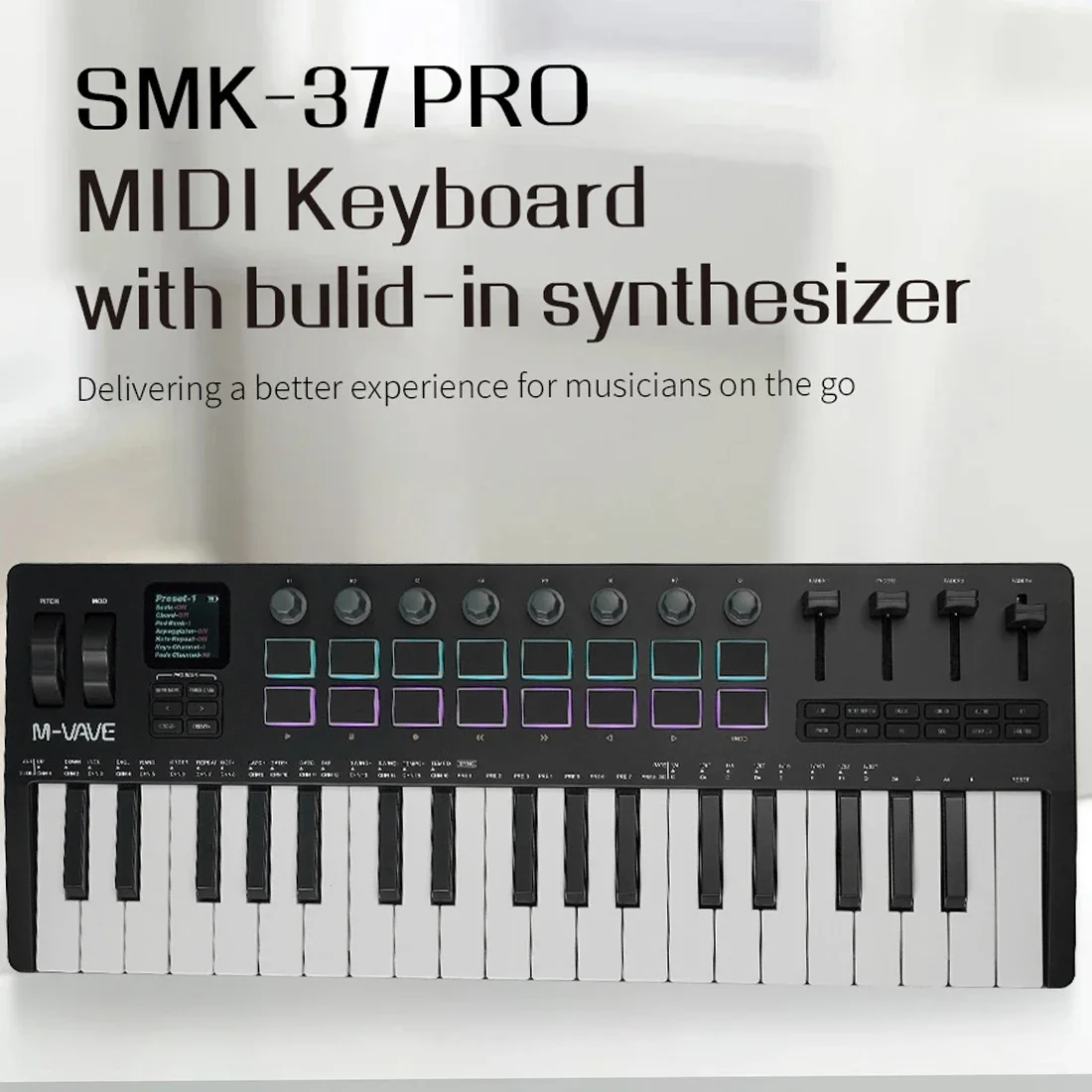 M-VAVE SMK-37 PRO 37-Key Porta - Midi Controller Pad review and price