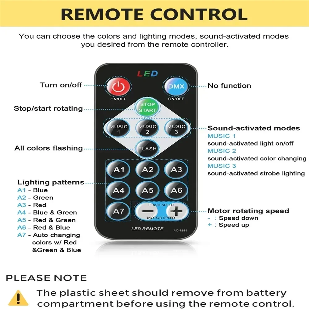 RGB LED Stage Disco Light Rota - Audio Music Dj review and price